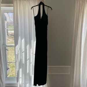 Black Halter Gown